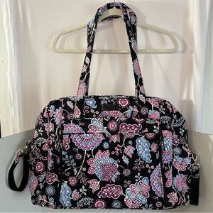 Vera Bradley Stroll Around Baby Diaper Bag “Alpine Floral” Pink Blue Black Md